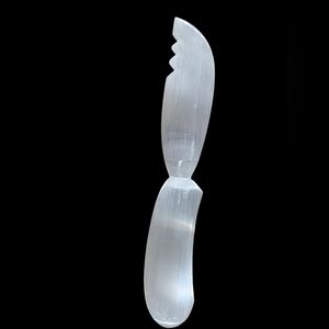 Elegant Carved Selenite Crystal Knife 10"